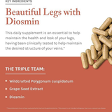 Reserveage Beauty, Beautiful Legs with Diosmin & Butcher's Broom Extract, 30 Veggie Capsules