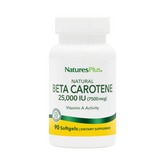 NaturesPlus, Natural Beta Carotene, 25,000 IU Vitamin A & Vitamin E, 90 Softgels