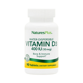 NaturesPlus, Water-Dispersible Vitamin D3, 10 Mcg, 90 Tablets