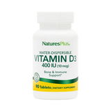 NaturesPlus, Water-Dispersible Vitamin D3, 10 Mcg, 90 Tablets