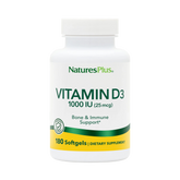 NaturesPlus, Vitamin D3, 25 Mcg, 180 Softgels