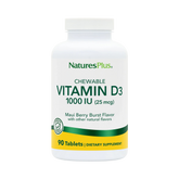 NaturesPlus, Vitamin D3 (1000 IU), 90 Chewable Tablets