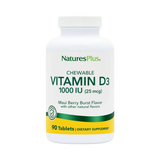 NaturesPlus, Vitamin D3 (1000 IU), 90 Chewable Tablets