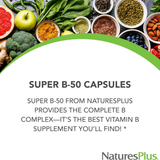 NaturesPlus, High Potency Super B-50, 180 Capsules