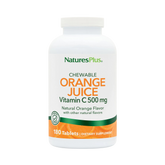 NaturesPlus, Chewable Orange Juice, Vitamin C, Natural Orange, 500 Mg, 180 Tablets