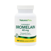 NaturesPlus, Chewable Bromelain, Pineapple, 40 Mg, 180 Tablets