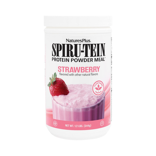 NaturesPlus, Spiru-Tein, Protein Powder Meal, Strawberry, 1.2 Lbs