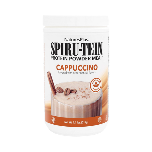 NaturesPlus, SPIRU-TEIN Shake, Cappuccino Flavor, 1.1 Lbs