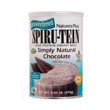NaturesPlus, Simply Natural SPIRU-TEIN Shake, Unsweetened Chocolate, 0.82 Lb