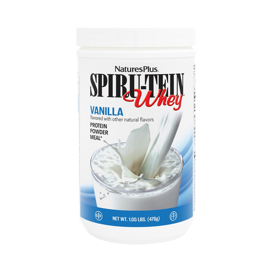 NaturesPlus, SPIRU-TEIN WHEY Shake, Vanilla, 1.05 Lb