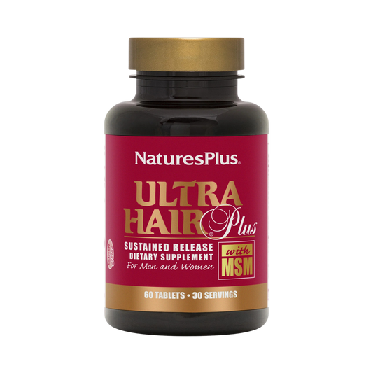 NaturesPlus, Ultra Hair Plus with MSM, For Men and Women, 60 Tablets