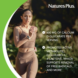 NaturesPlus, Pro Calcium D-Glucarate 600, 90 Capsules