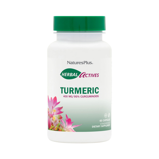 NaturesPlus, Herbal Actives, Turmeric, 400 Mg, 60 Capsules