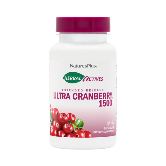 NaturesPlus, Herbal Actives, Ultra Cranberry 1500, 30 Tablets