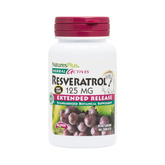 NaturesPlus, Herbal Actives Resveratrol, Extended Release, 125 Mg, 120 Vegetarian Tablets