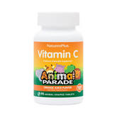 NaturesPlus, Animal Parade, Vitamin C, Children's Chewable Supplement, Sugar Free, Orange Juice, 90 Animal-Shaped Tablets