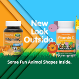 NaturesPlus, Animal Parade, Vitamin C, Children's Chewable Supplement, Sugar Free, Orange Juice, 90 Animal-Shaped Tablets