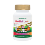 NaturesPlus, Animal Parade Gold, Children's Chewable Supplement, Cherry, Grape & Orange, 60 Animal-Shaped Tablets