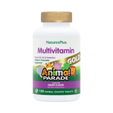 NaturesPlus, Animal Parade Gold, Children's Multivitamin Chewable Supplement, Grape, 120 Animal-Shaped Tablets