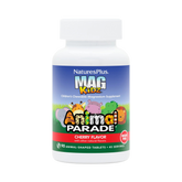 NaturesPlus, MagKidz, Animal Parade, Children's Chewable Magnesium, Cherry, 90 Animal-Shaped Tablets