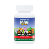 NaturesPlus, MagKidz, Animal Parade, Children's Chewable Magnesium, Cherry, 90 Animal-Shaped Tablets