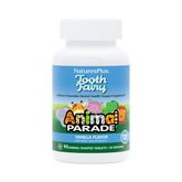 NaturesPlus, Source of Life, Animal Parade, Children's Chewable Tooth Fairy Probiotic, Vitamin D3 & Calcium, Vanilla, 90 Animal-Shaped Tablets