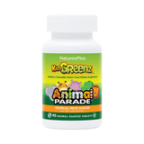 NaturesPlus, Animal Parade, Kid Greenz, Children's Chewable Green Food Supplement, Tropical Fruit, 90 Animal-Shaped Tablets