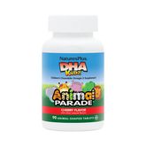 NaturesPlus, Animal Parade, DHA Kids, Children's Chewable Omega-3 Supplement, Cherry, 90 Animal-Shaped Tablets