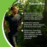 NaturesPlus, Source of Life, Garden, Folate, 60 Vegan Capsules