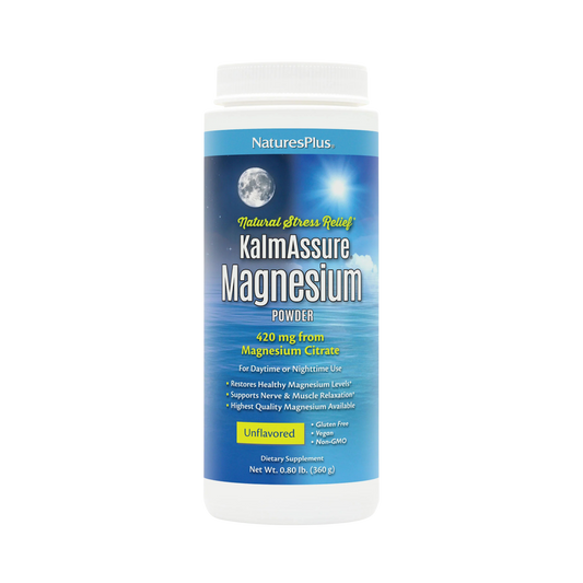 NaturesPlus, KalmAssure Magnesium Powder, Unflavored, 0.8 Lb