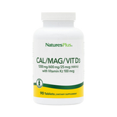 NaturesPlus, Cal/Mag/Vit D3 with Vitamin K2, 90 Tablets
