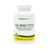 NaturesPlus, Cal/Mag/Vit D3 with Vitamin K2, 90 Tablets