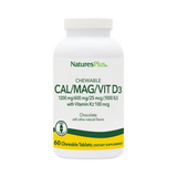 NaturesPlus, Chewable Cal/Mag/Vit D3, Chocolate, 60 Chewable Tablets