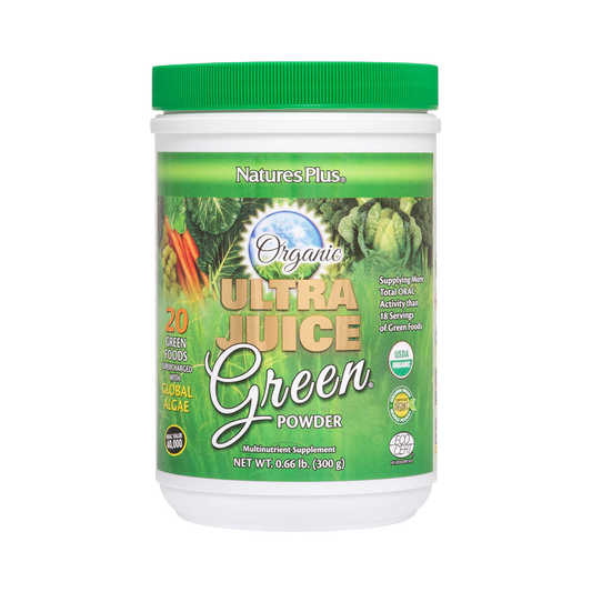 NaturesPlus, Organic Ultra Juice Green Powder, 0.66 Lb