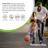 NaturesPlus, Spiru-Tein, Protein Powder Meal, Unsweetened, Vanilla, 1.62 Lbs