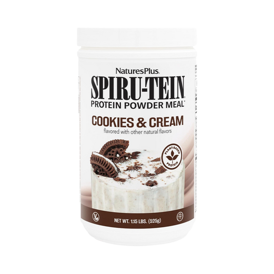 NaturesPlus, Spiru-Tein, Protein Powder Meal, Cookies & Cream, 1.15 Lbs