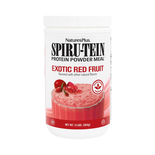 NaturesPlus, Spiru-Tein, Protein Powder Meal, Exotic Red Fruit, 1.1 Lbs