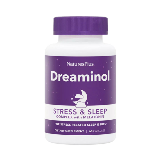NaturesPlus, Dreaminol, Stress & Sleep Complex with Melatonin, 60 Capsules