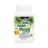 NaturesPlus, Adult's Ear, Nose & Throat Lozenges with K12 Probiotics, Natural Tropical Cherry-Berry, 60 Lozenges