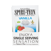 NaturesPlus, Spiru-Tein, High Protein Energy Meal, Vanilla, 8 Packets, 1.2 Oz