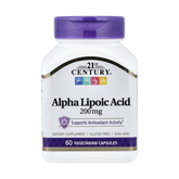 21st Century, Alpha Lipoic Acid, 200 mg, 60 Vegetarian Capsules