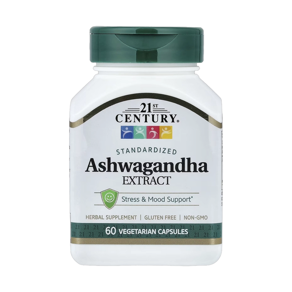 21st Century, Ashwagandha Extract, Standardized, 60 Vegetarian Capsules