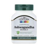 21st Century, Ashwagandha Extract, Standardized, 60 Vegetarian Capsules