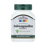 21st Century, Ashwagandha Extract, Standardized, 60 Vegetarian Capsules