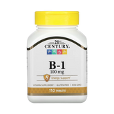 21st Century, B-1, 100 mg, 110 Tablets