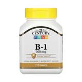 21st Century, B-1, 100 mg, 110 Tablets