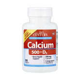 21st Century, Calcium 500 + D3, 90 Tablets