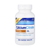 21st Century, Calcium Citrate Petites + D3, 200 Coated Tablets
