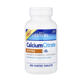 21st Century, Calcium Citrate Petites + D3, 200 Coated Tablets