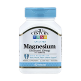21st Century, Chelated Magnesium Glycinate, 90 Capsules, (100 mg per Capsule)
